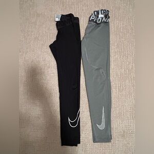 Nike Kids' Leggings in Black and Gray YL